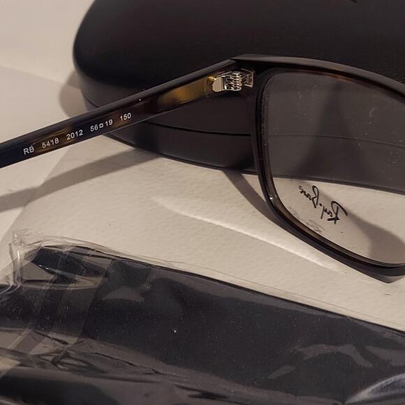 Ray-Ban RX5418 56-19-150 Women's Black Havana Full Square 56mm Eyeglasses NWOT - Picture 6 of 7